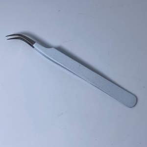 Pinzas para pestañas de acero inoxidable de calidad fina, pinzas para pestañas rectas y curvas, suministros para extensiones de pestañas - Product Image 1