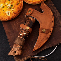 Hacha cortadora de Pizza vikinga personalizada forjada a mano estilo hacha cortadora de Pizza Original estilo vikingo regalo y hacha para exteriores