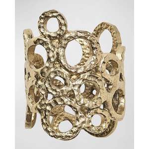 แหวนรองผ้าเช็ดปากโลหะขัดเงาหรูหราสง่างามพร้อมดีไซน์เจียระไนเพชรสำหรับการตกแต่งอาหารค่ำในวันครบรอบแต่งงานระดับพรีเมียม - Product Image 5