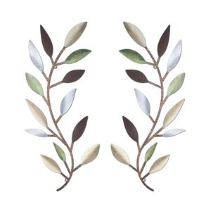 Feuille d'arbre en métal Décoration murale Vigne Branche d'olivier Feuille d'art mural exportateur Sculptures en fer forgé au-dessus du lit Salon - Product Image 5