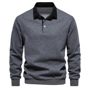 Camisas de Hombre 2024, Nueva Moda Otoñal, Diseño Bordado, Jersey Sólido, Talla Grande, Manga Larga, Estilo Casual Elegante, Transpirable, 100% Algodón - Product Image 5