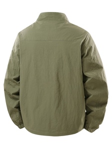 Custom Style <b>Men's</b> <b>Rain</b> Jackets Waterproof Windbreaker Casual <b>Coat</b> Zipper Closure Mountain Hiking Outerwear with Front Pocket - Product Image 2