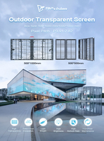 Panneau LED Transparent TOPvision à 60% de Transparence, Taille Personnalisée, Armoire Ultra-Légère de 8kg pour Magasin Commercial, Ascenseur, SDK