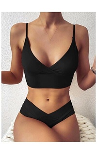 Fabriqué en Turquie Ensemble de bikini pour femmes OEM ODM Usine de fabrication Marque privée Maillot de bain deux pièces Vêtements de plage de haute qualité - Product Image 3