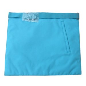Haute qualité bleu ciel soie moiré MB tablier poche arrière ceinture réglable excellente qualité Snack ensemble maître maçon bleu Lodge - Product Image 6