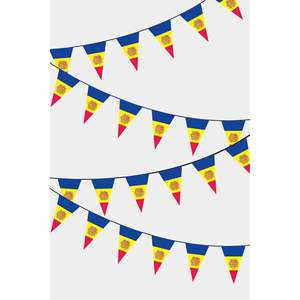 Guirlande de drapeaux triangulaires d'Andorre, techniques d'impression numérique pour la graphisme - Product Image 1