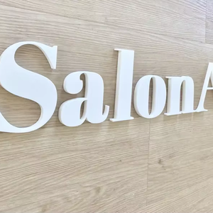 Enseigne Murale <span class=keywords><strong>en</strong></span> Acrylique pour Salon de Beauté, Salon de Coiffure, Bureau – Facile à Installer, Découpe Laser, Logo Commercial Personnalisé - Product Image 1