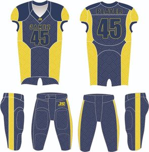 Uniforme de football américain pour adultes et jeunes Ensembles de football américain à sublimation confortable avec nom de l'équipe et logo, - Product Image 6