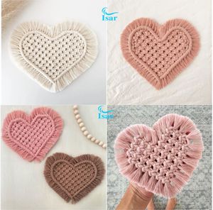Customized Boho Macrame <b>Coasters</b> Hand <b>Woven</b> Color Mats & Pads for Tea & Coffee Mugs - Product Image 3