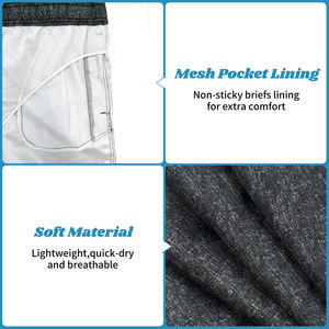 กางเกงขาสั้นผู้ชายแบบซับลิเมชันสำหรับใส่ออกกำลังกายทำจากผ้าขนสัตว์สองชั้น5นิ้วกระเป๋ากลางระบายอากาศได้ดีเป็นมิตรกับสิ่งแวดล้อม - Product Image 2