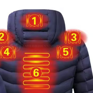 Best Quality Men's <b>Slim</b> <b>Fit</b> Self-Heating High Street Style Winter <b>Jackets</b> with Stand Collar Breathable Quick Dry - Product Image 5