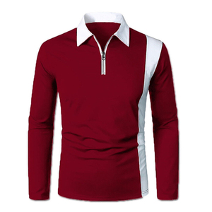 เสื้อโปโลแขนยาวคอปกสำหรับผู้ชายเสื้อลำลองระบายอากาศใส่สบาย - Product Image 3
