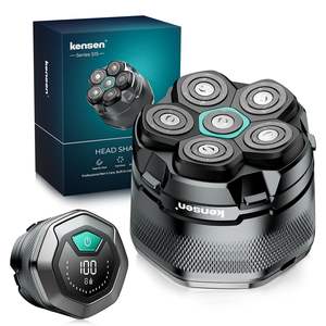 Afeitadora Eléctrica Rotativa de 6 Cuchillas para Hombre, Uso en Seco y Húmedo, Pantalla Digital, USB, para Rostros Calvos, Clasificación IPX7, para RV - Product Image 2