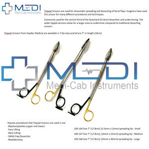 Inserto de tijeras de disector de solapa facial Trepsat con puntas de súper corte especuladas Instrumentos de cirugía plástica - Product Image 6