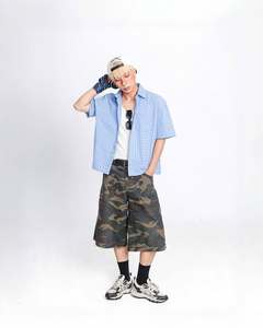 เสื้อเชิ้ตแขนสั้นผ้าฝ้าย100% สำหรับผู้ชายผู้หญิงเสื้อผ้าเวียดนามผลิตในเวียดนาม - Product Image 5