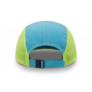 Gorra de nailon impermeable para acampar, azul y verde lima, de 5 paneles, con malla, unisex, informal, para exteriores, transpirable, para primavera y verano, para adultos - Product Image 3