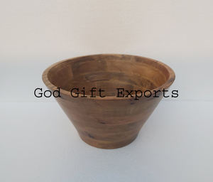 Vente chaude Bol de service en bois de manguier écologique Couleur naturelle Cuisine Maison Décoration de mariage Taille et forme personnalisées - Product Image 2