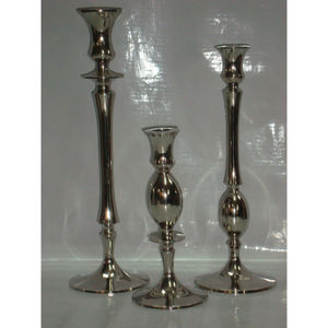 Candelabro de aluminio con Pedestal de diseño moderno, soporte de vela Vintage de lujo, alto pulido - Product Image 1