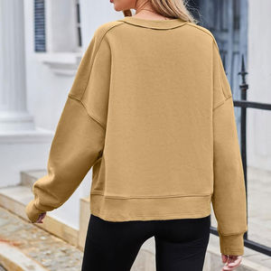 Estilo personalizado OEM mejor nueva sudadera suelta alta calidad precio de fábrica logotipo personalizado diseño mujer pulóver sudadera ropa - Product Image 3