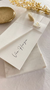 Emballage cadeau pour bon de réduction, enveloppe en papier de coton fait main avec sceau et cartes de vœux pour mariage, anniversaire et affaires - Product Image 6