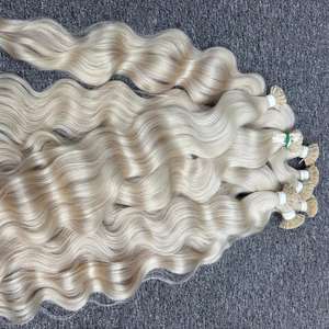 Vente en gros Extensions de cheveux humains bruts Natural Wave en trame à partir de la couleur blonde la plus haute qualité - Product Image 2