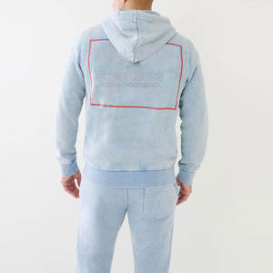 Chándal de lavado ácido de ajuste clásico con dobladillo elástico y chándal de lavado ácido de calidad superior de aspecto moderno - Product Image 3