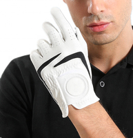 Sarung tangan Golf pria kulit asli antilembap lembut kualitas Premium tangan kiri & kanan Aksesori Golf kulit domba murni tahan lama