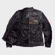 Chaqueta de Cuero Desgastada con Parches de Harley Davidson para Hombre - Product Image 2