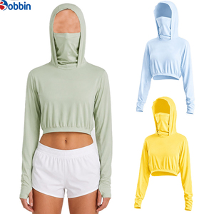 Oferta Caliente de Ropa Urbana: Sudadera con Capucha Bordada para Mujer, Estilo Crop Top, Protección Solar Cómoda, Hecha a Medida, Alta Calidad, Verano - Product Image 5