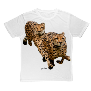 Camiseta Clásica Sublimada Cheetah Brothers para Adultos, 100% Poliéster Jersey de 220 Gramos con Diseño de Patrón Único - Product Image 1