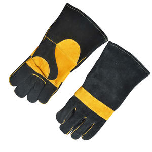 Guantes de soldadura de cuero Llegada Resistencia al calor Guantes de seguridad razonables Resistencia al calor personalizado Azul Doble reforzado - Product Image 6