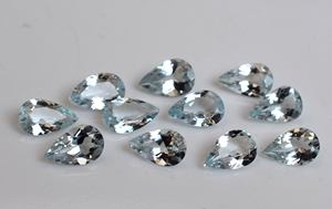 Aigue-Marine Naturelle Coupe Poire 7x9mm-Aigue-Marine Lâche Qualité Supérieure - Product Image 4