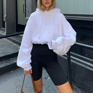 Ventes en gros de sweats à capuche surdimensionnés pour femmes en tissu polaire de coton tricoté de haute qualité, personnalisés, à capuche sur le devant, à épaules tombantes - Product Image 3