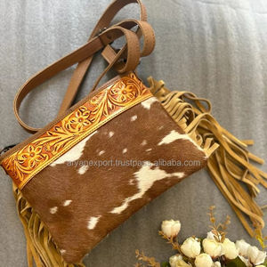 Nouveau sac à main usiné à franges cheveux sur peau de vache sculpture sac à bandoulière pour femmes concepteur en cuir véritable luxe multi-usages sacs à main - Product Image 4