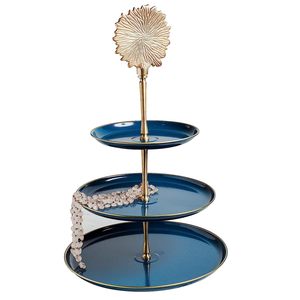 Soporte de aluminio para pasteles de 2 niveles, vajilla para cubiertos, fiestas de boda, bodas y eventos, fiestas de cumpleaños, soporte para postres - Product Image 4