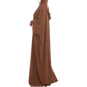 Vêtements islamiques personnalisés de haute qualité pour femmes Motif solide modeste Robe musulmane de grande taille Abayas de haute qualité pour dames - Product Image 5