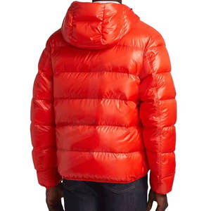 แจ็กเก็ตขนเป็ดโพลีเอสเตอร์100% มีกระเป๋าแขนยาวซิปด้านหน้าสำหรับผู้ชายแจ็คเก็ตดีไซน์ใหม่ดูหรูหรา - Product Image 3