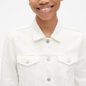 2025 veste en jean pour femmes en coton Premium à la mode sur mesure avec logo imprimé conception OEM desservie - Product Image 3