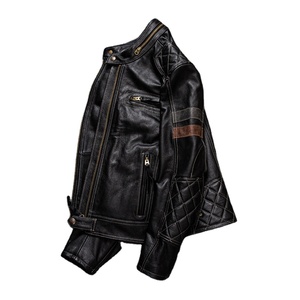 Wholesale Men's Winter Jacket <b>High</b> Quality <b>Top</b> Grain <b>Leather</b> Men <b>Leather</b> Jackets Genuine <b>Leather</b> Jacket - Product Image 4