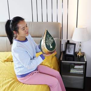 Urnas de cremación Urnas funerarias para cenizas humanas-Exhibición en casa o en nicho en el columbario Urnas de aluminio grabadas en oro para cenizas - Product Image 2