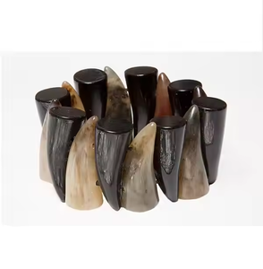 Ensemble de bracelets à la mode de corne de buffle pour corne de buffle naturelle de taille personnalisée par l'artisanat en croissant - Product Image 2