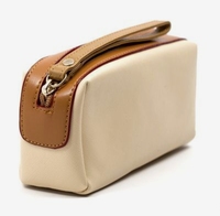 Trousse de Toilette de Voyage en Cuir et Toile pour Homme avec Compartiment à Bijoux et Rangement pour Ustensiles de Cuisine, Conception Pliable