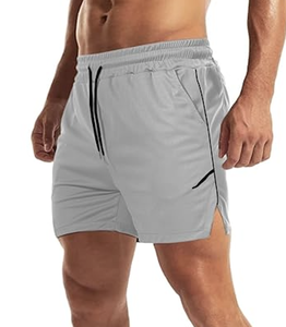 Shorts de sport pour hommes, fabriqués directement en usine, avec poche zippée, légers, pour l'entraînement, la course à pied, sans doublure, logo personnalisé, vente en gros, nouvelle arrivée 2026 - Product Image 3
