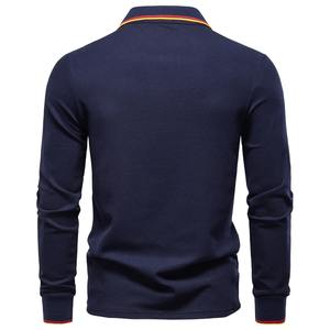 2026 Autumn Men's Solid Color <b>Long</b> <b>Sleeve</b> 100% Polyester Eco-Friendly High Street Style for Shirts for Social Business <b>Golf</b> - Product Image 3