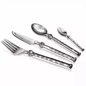 Juego de cubiertos de acero inoxidable con mango trenzado de diseño impresionante, cubiertos elegantes para bodas en casa y ocasiones especiales - Product Image 2