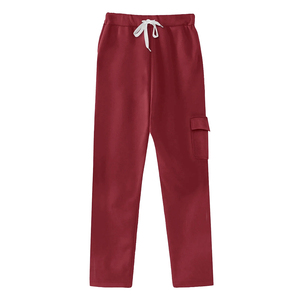 Chándal Cargo para Hombre de Alta Calidad, Transpirable, Color Granate, Algodón y Poliéster, Otoño Invierno, Secado Rápido, Corte Ajustado - Product Image 4