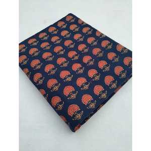 Jaipuri Peigné Pur Coton Main Bloc Imprimé Tissu Organique De Haute Qualité Style Indien pour La Décoration Intérieure et Interlining-JBR232 - Product Image 1