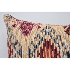 Almohada de lana naranja de estilo tradicional con estampado geométrico de 16x24 pulgadas con estampados cuadrados florales vintage estilo de lujo para uso en sofá - Product Image 2