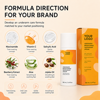 Crème déodorante éclaircissante pour les aisselles sous marque privée, à la vitamine C et à l'acide salicylique, soin anti-odeurs corporelles, fabricant OEM ODM