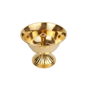 Atractivo latón puro Salai Pyali Deep Deepak Diya diseño elegante hogar decorativo Akhad Jyoti para Pooja en precio asequible - Product Image 3